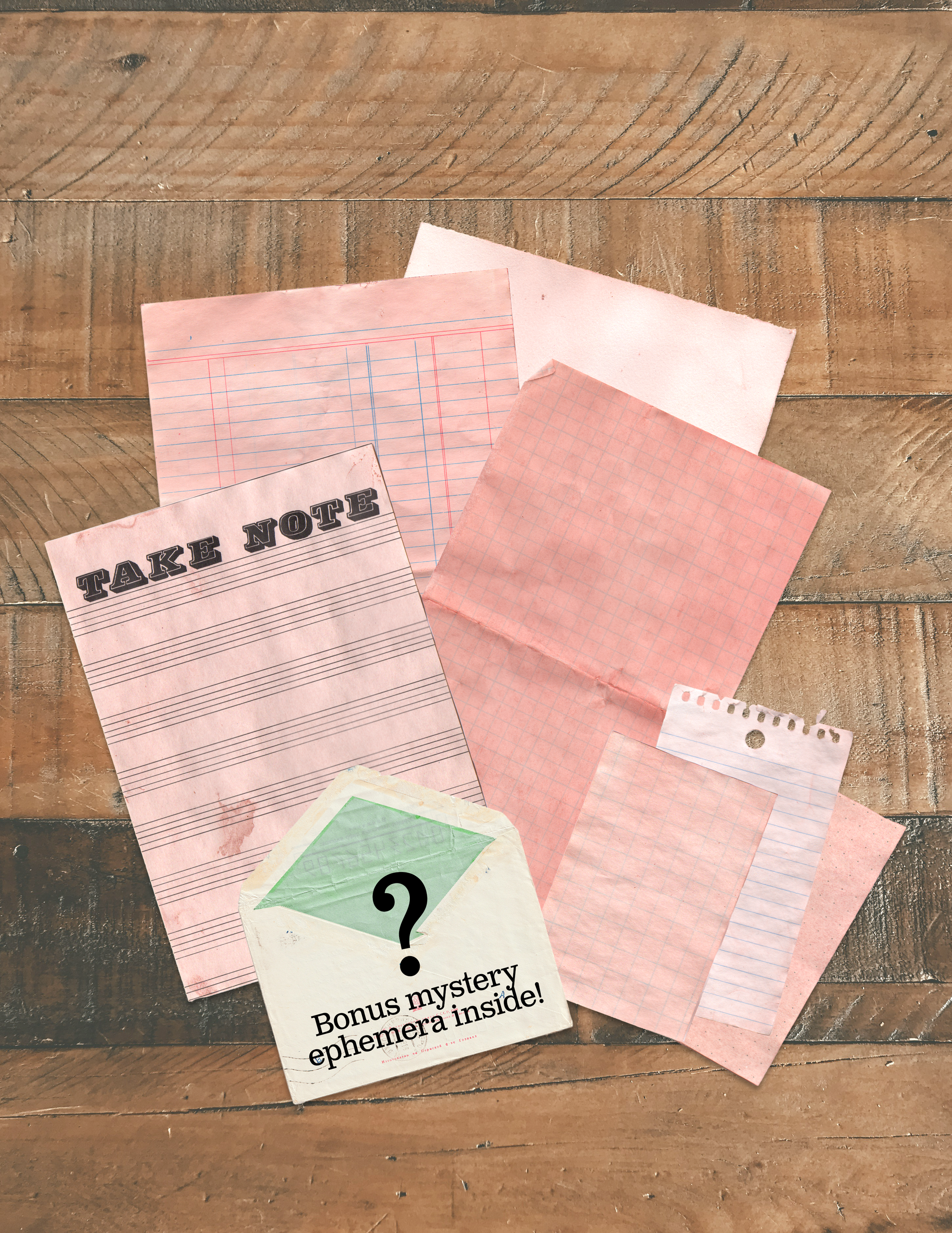 Avocado-Dyed Pink Paper Pack - 14 High-Res Printable Papers for Junk Journaling & Collage